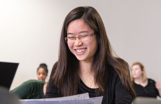 undergraduate student smiling